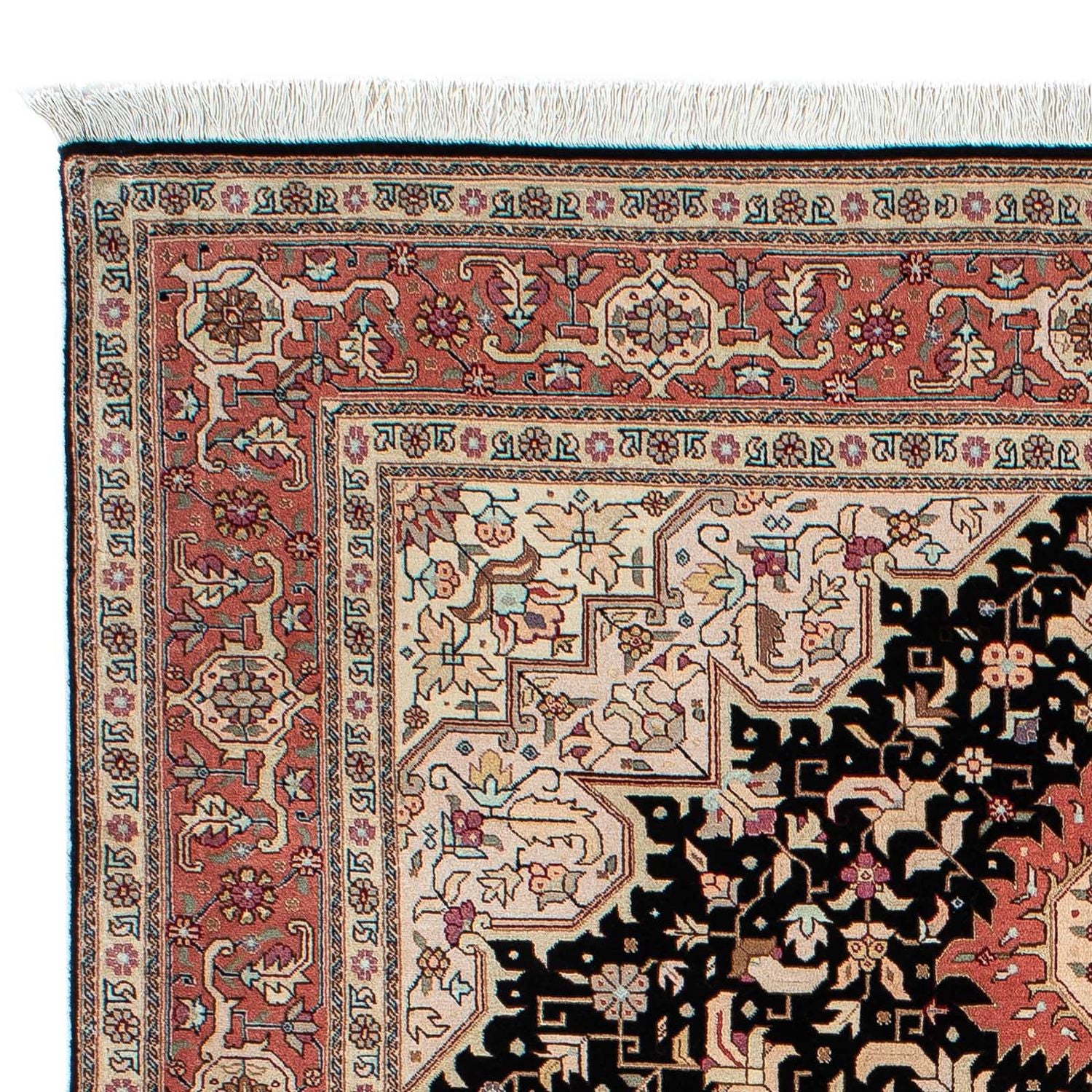 Alfombra Persa - Tabriz - Real - 200 x 152 cm - azul oscuro