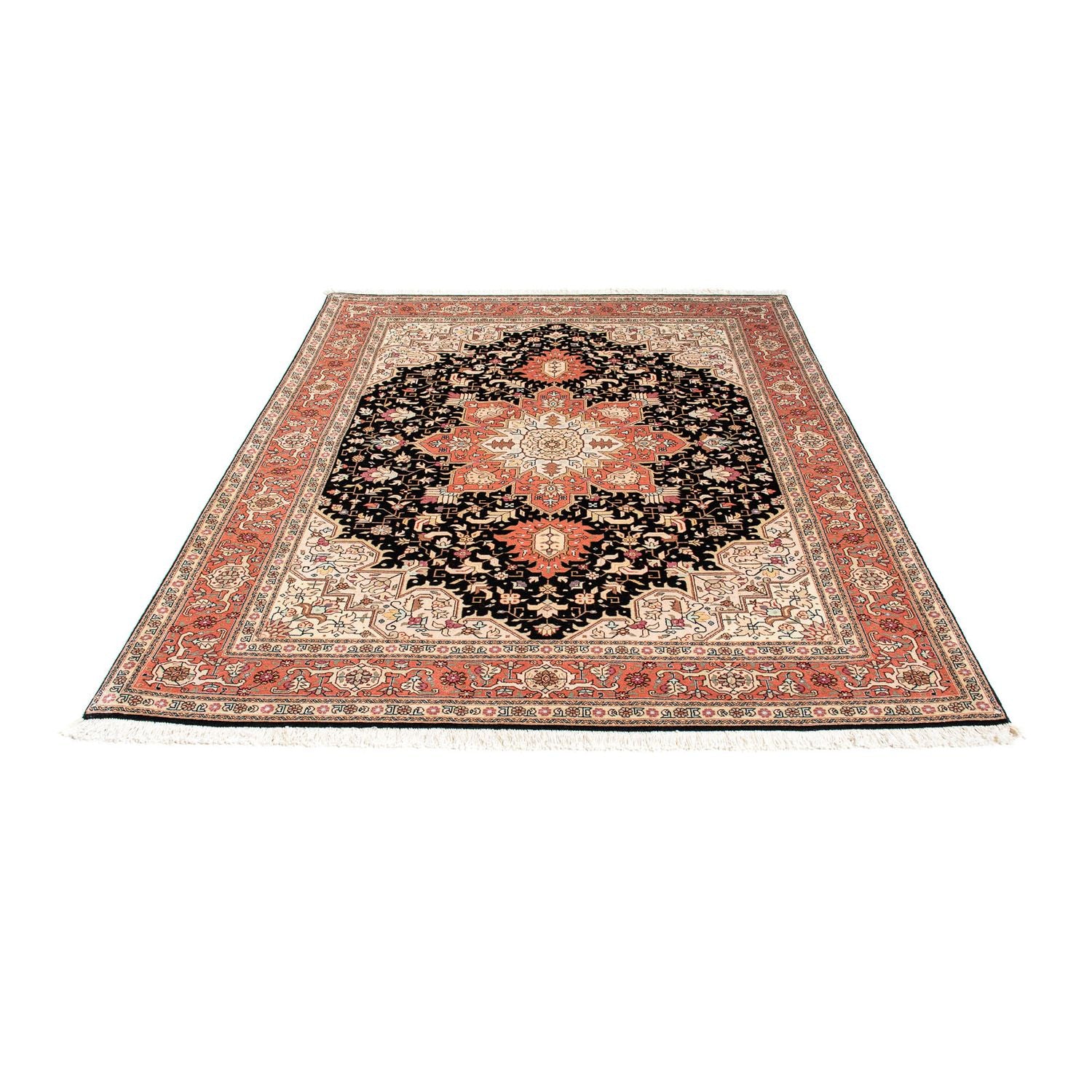 Alfombra Persa - Tabriz - Real - 200 x 152 cm - azul oscuro