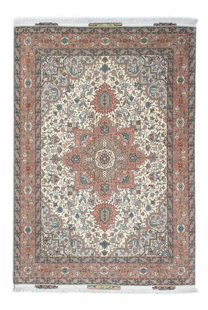 Alfombra Persa - Tabriz - Real - 200 x 151 cm - beige