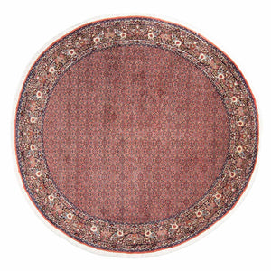 Alfombra persa - Bidjar redondo  - 300 x 300 cm - rojo claro