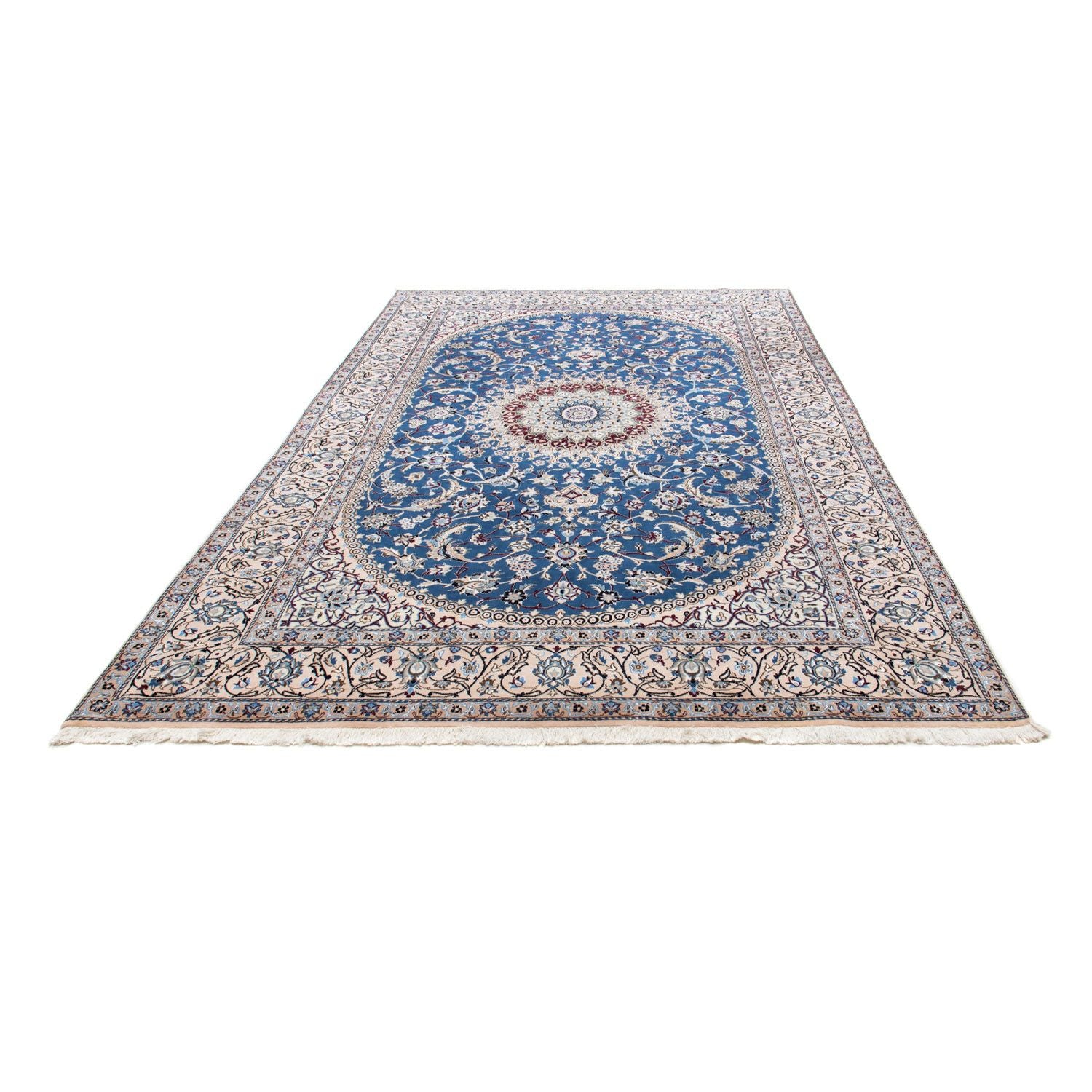 Alfombra Persa - Nain - Real - 302 x 198 cm - azul