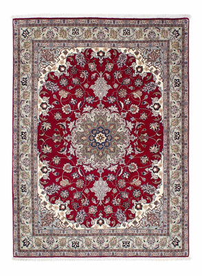 Alfombra Persa - Tabriz - Real - 202 x 150 cm - rojo oscuro