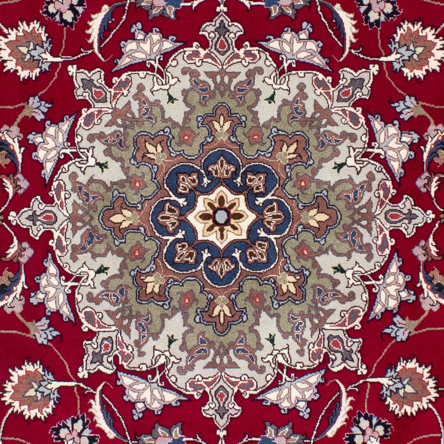 Alfombra Persa - Tabriz - Real - 202 x 150 cm - rojo oscuro