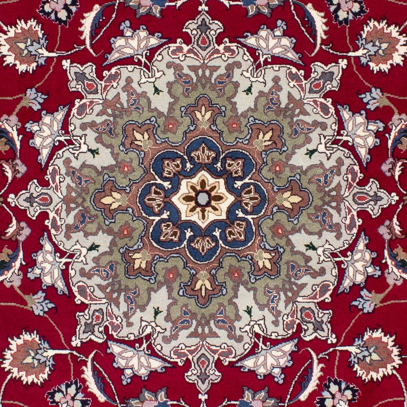 Alfombra Persa - Tabriz - Real - 202 x 150 cm - rojo oscuro