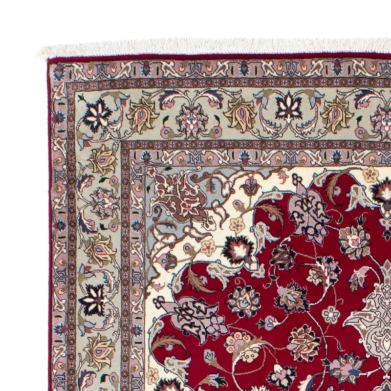 Alfombra Persa - Tabriz - Real - 202 x 150 cm - rojo oscuro