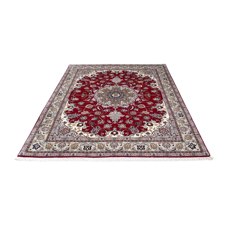 Alfombra Persa - Tabriz - Real - 202 x 150 cm - rojo oscuro