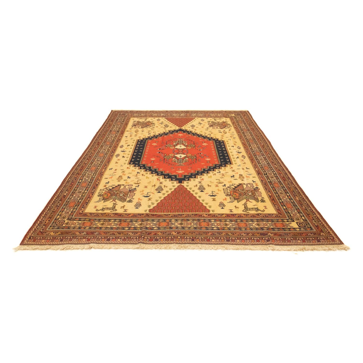 Alfombra persa - Nómada - 302 x 194 cm - oro
