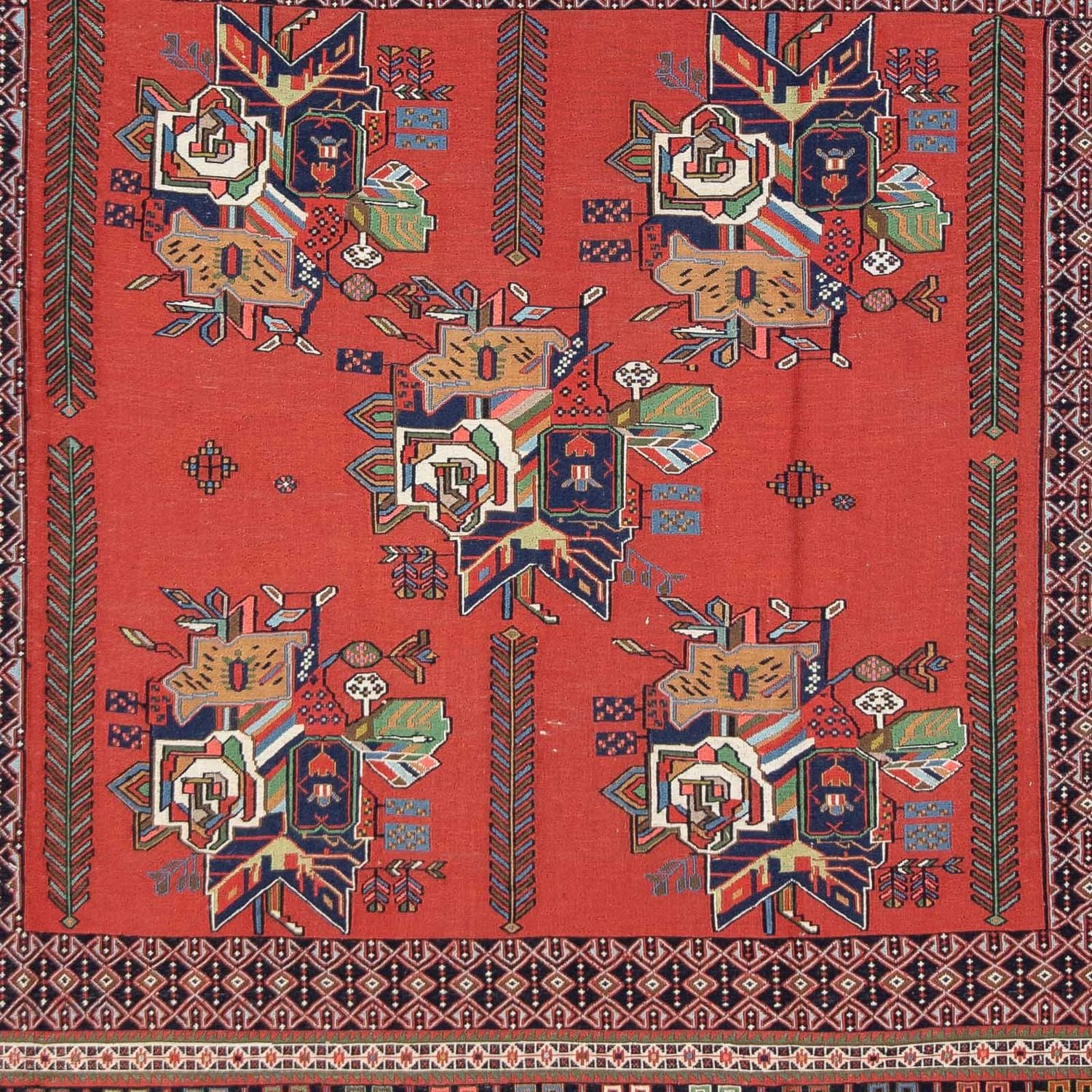 Alfombra persa - Nómada - 294 x 194 cm - rojo oscuro