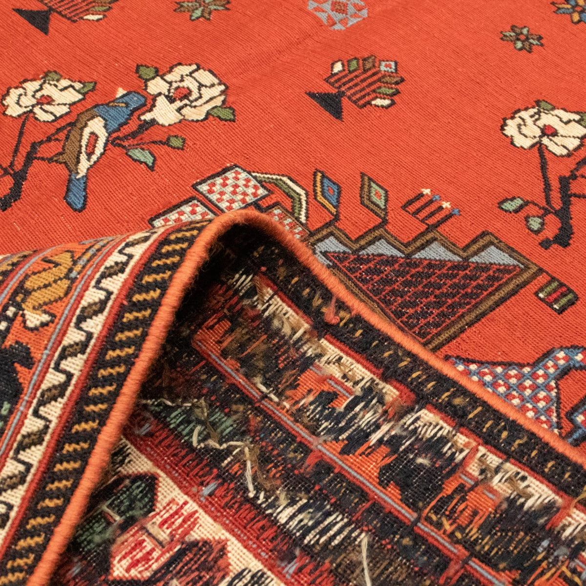 Alfombra persa - Nómada - 286 x 192 cm - multicolor