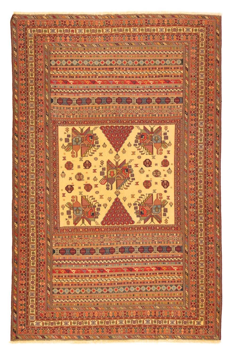 Alfombra persa - Nómada - 297 x 196 cm - multicolor