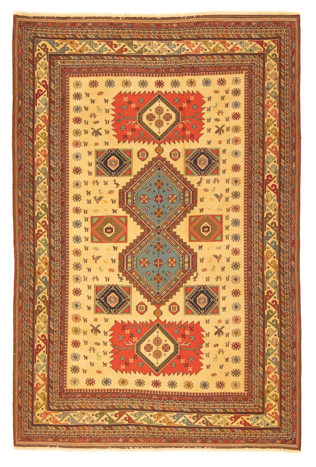 Alfombra persa - Nómada - 298 x 201 cm - oro
