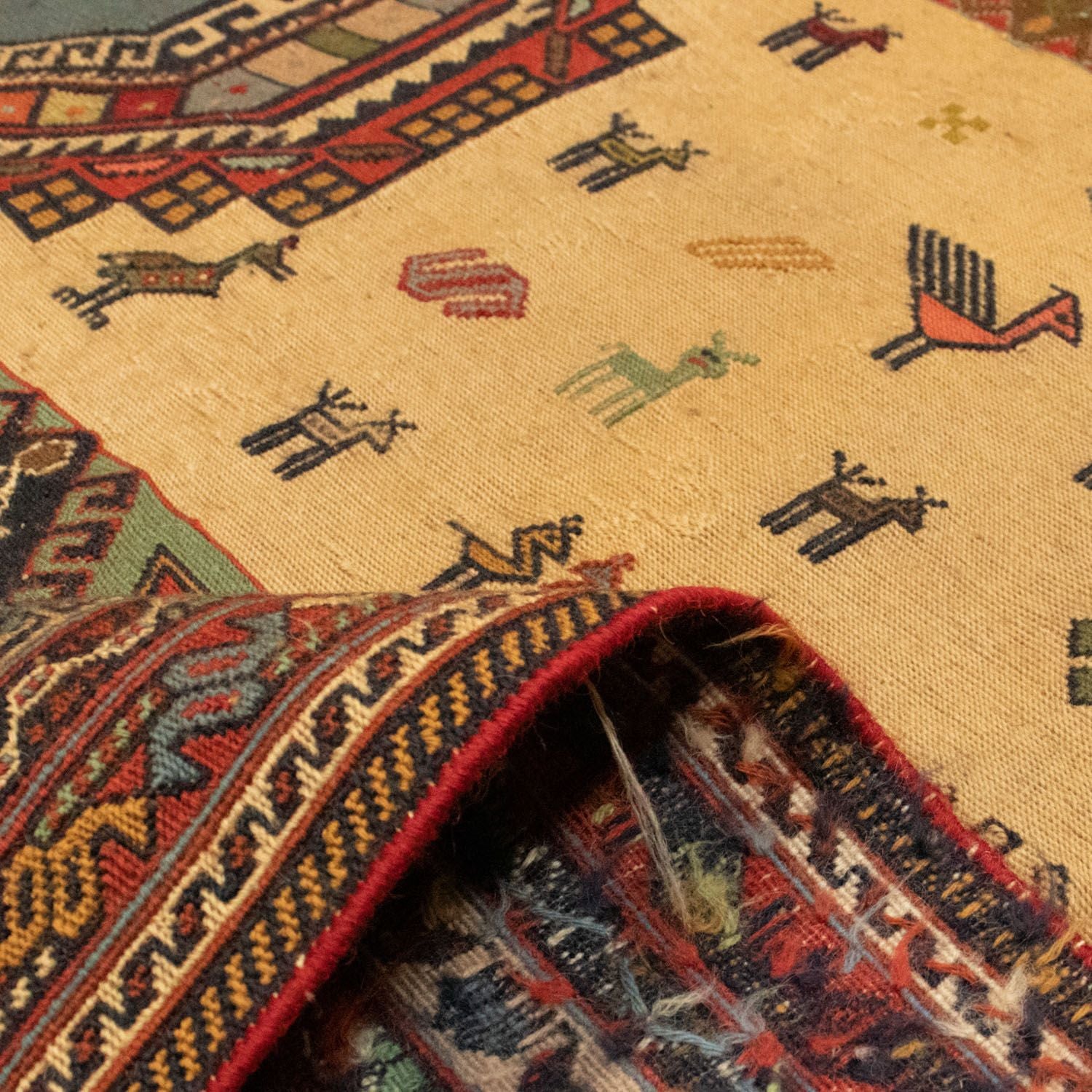 Alfombra persa - Nómada - 298 x 201 cm - oro
