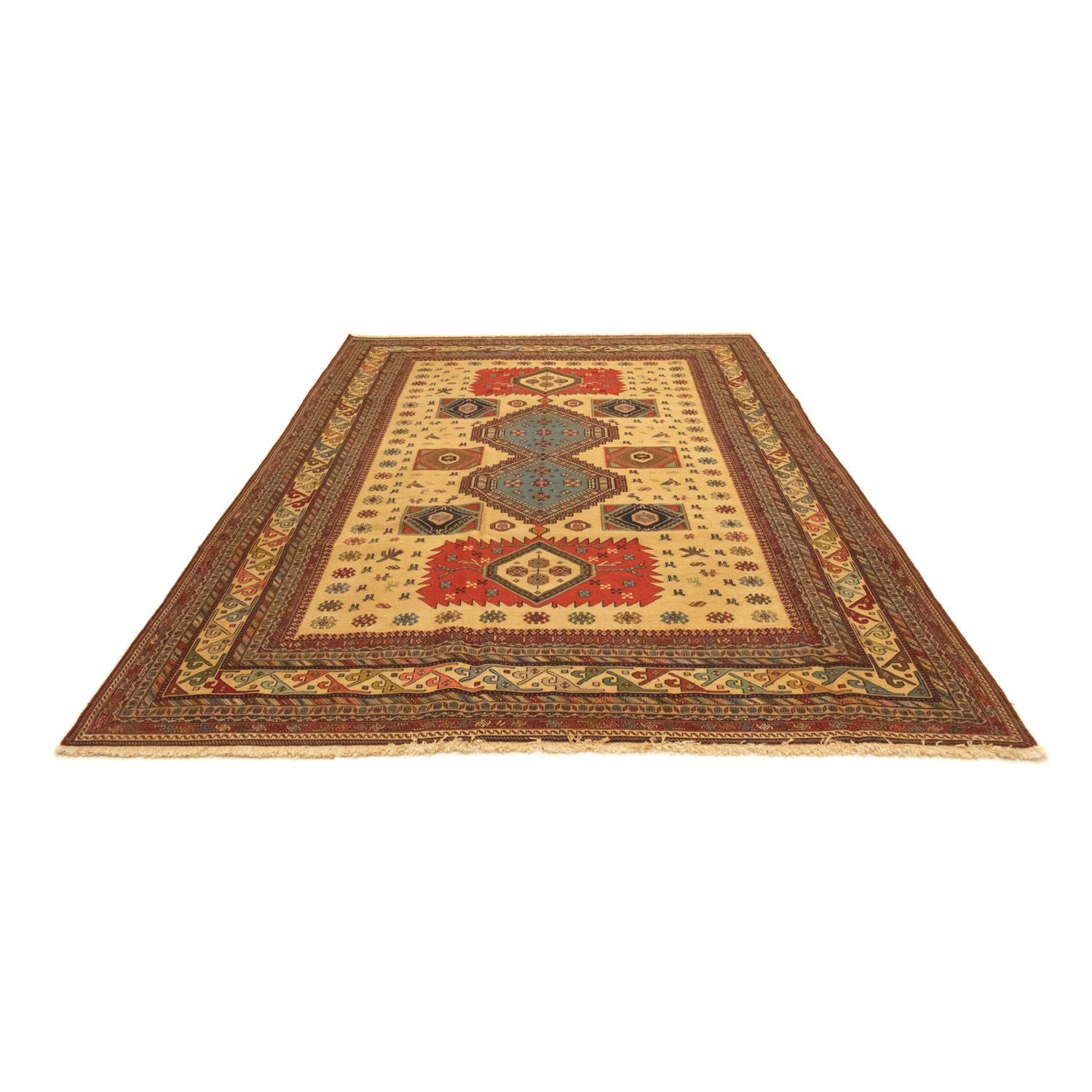 Alfombra persa - Nómada - 298 x 201 cm - oro