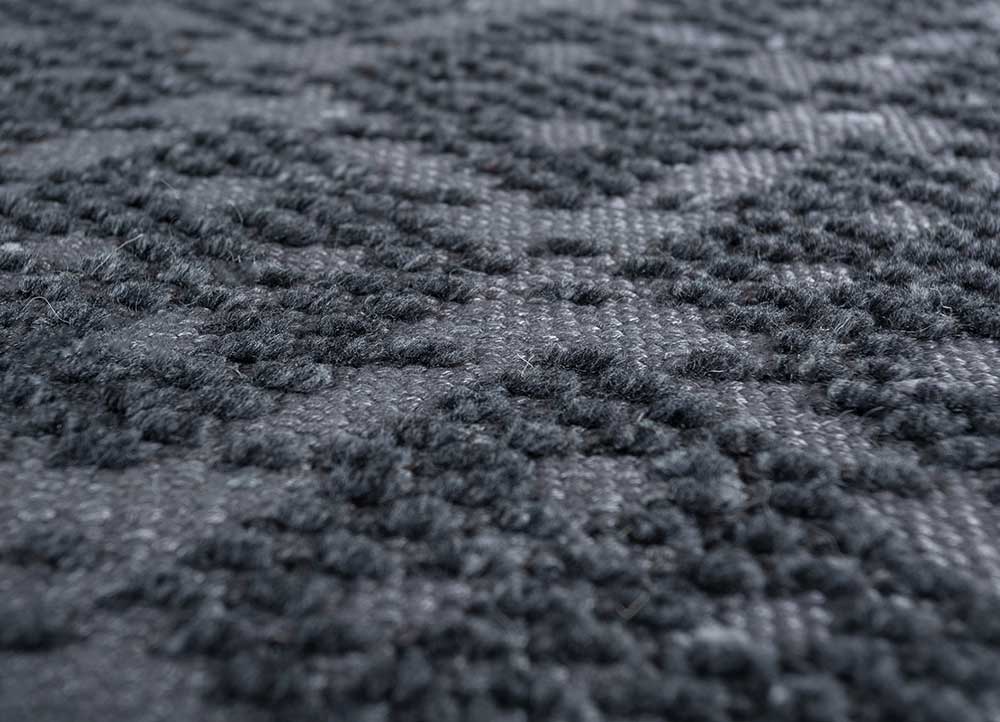 Alfombra de viscosa cuadrado  - 75 x 75 cm - antracita