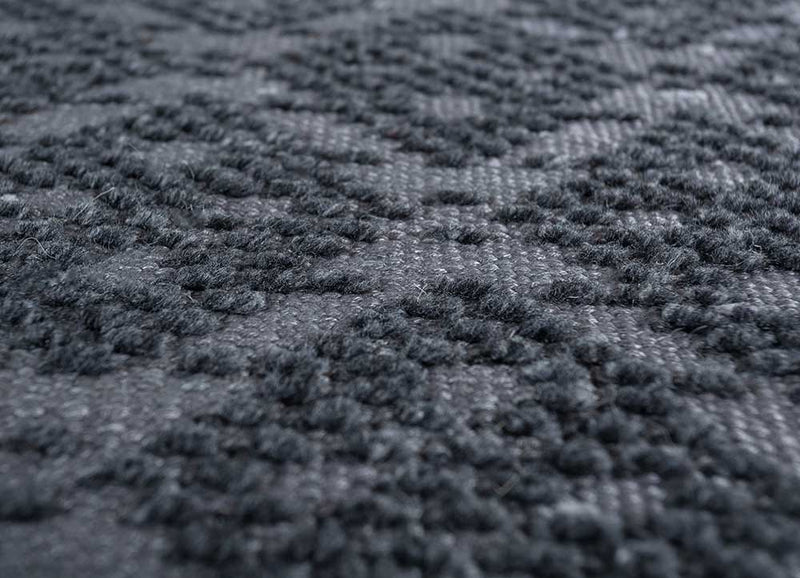 Alfombra de viscosa cuadrado  - 75 x 75 cm - antracita
