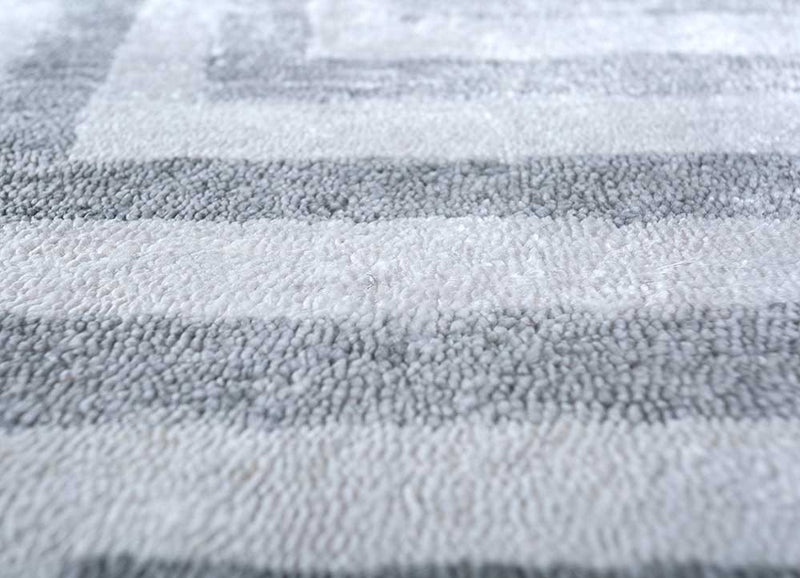 Alfombra de viscosa cuadrado  - 345 x 345 cm - plata