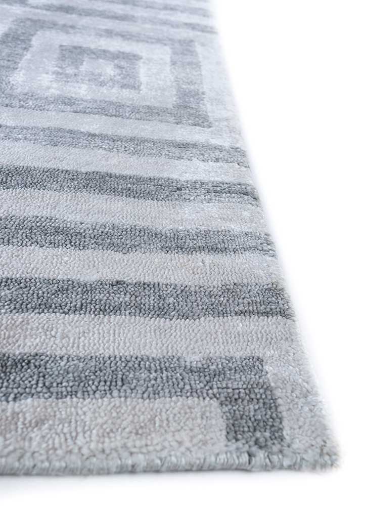 Alfombra de viscosa cuadrado  - 345 x 345 cm - plata