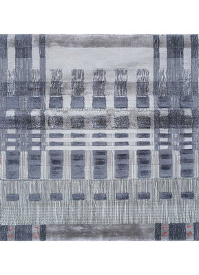 Alfombra de viscosa cuadrado  - 90 x 90 cm - multicolor