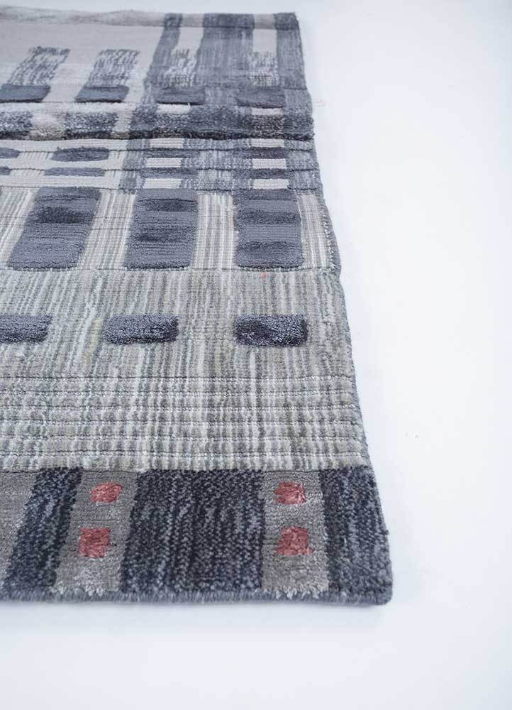 Alfombra de viscosa cuadrado  - 90 x 90 cm - multicolor