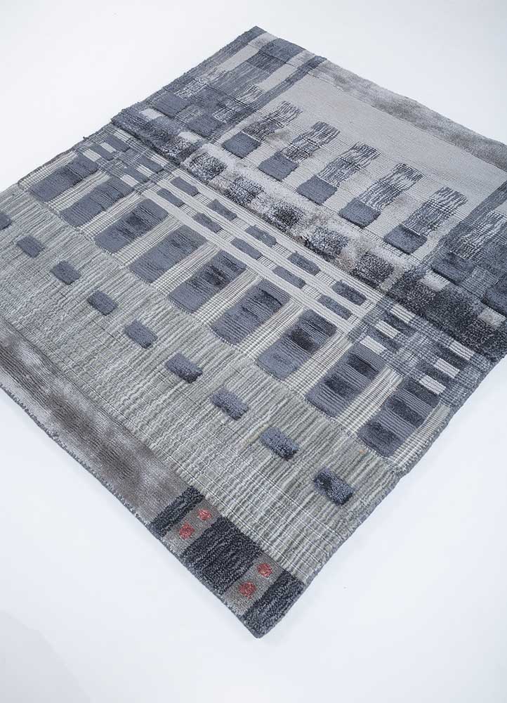 Alfombra de viscosa cuadrado  - 90 x 90 cm - multicolor