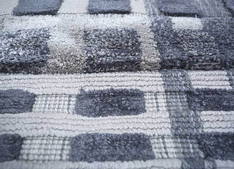 Alfombra de viscosa cuadrado  - 90 x 90 cm - multicolor