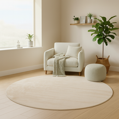Alfombra Gabbeh - Softy - Uni - redondo