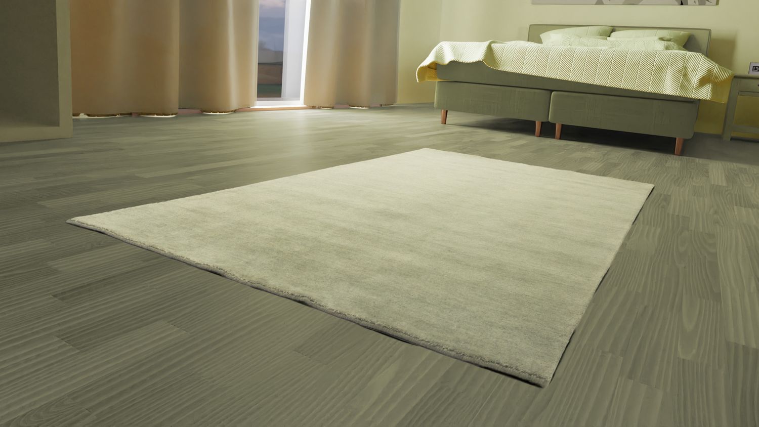 Alfombra Gabbeh - Indus - 160 x 90 cm - plata
