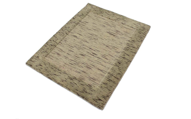 Alfombra de lana - 90 x 60 cm - plata