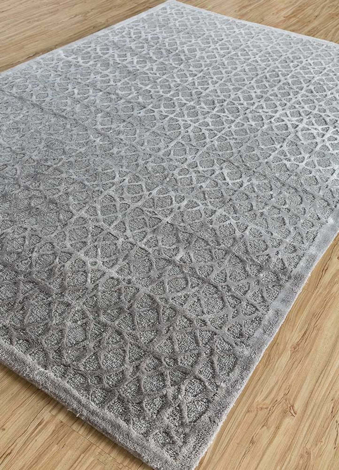 Alfombra de lana - 240 x 150 cm - gris claro