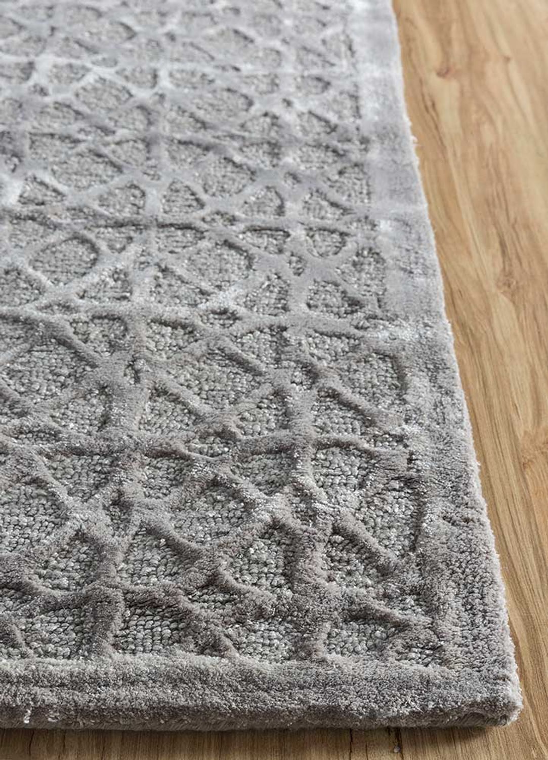 Alfombra de lana - 240 x 150 cm - gris claro