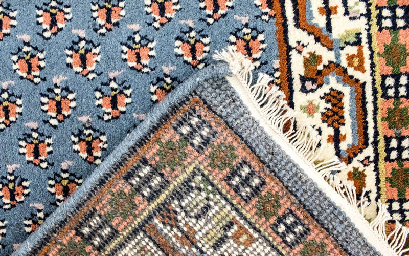 Alfombra oriental - 160 x 90 cm - turquesa