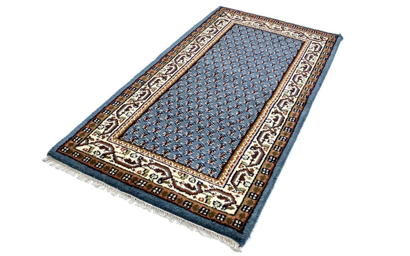Alfombra oriental - 160 x 90 cm - turquesa