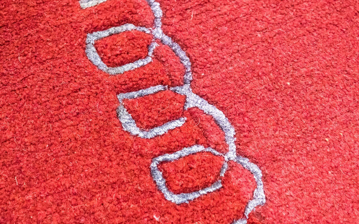 Alfombra de Nepal - 230 x 160 cm - rojo