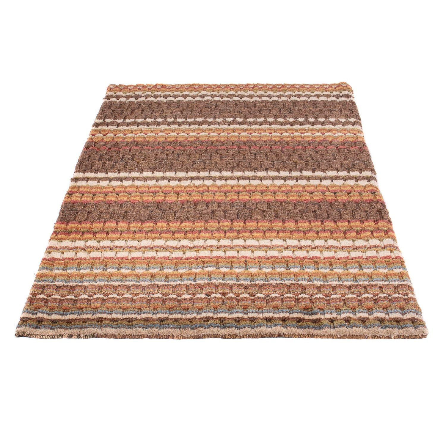 Alfombra Gabbeh - Loribaft Softy - 150 x 100 cm - marrón oscuro