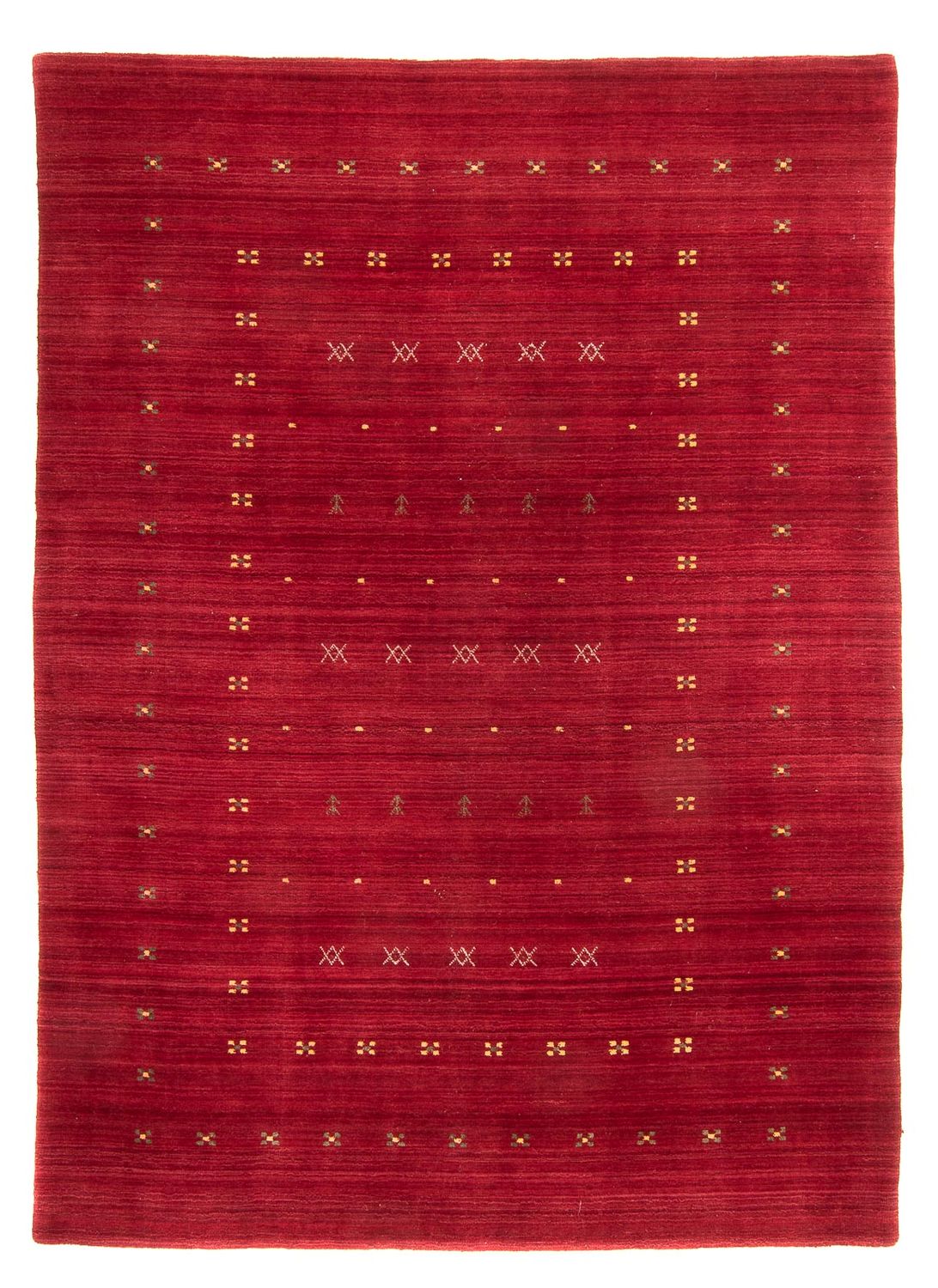 Alfombra Gabbeh - Loribaft Softy - 240 x 170 cm - rojo oscuro