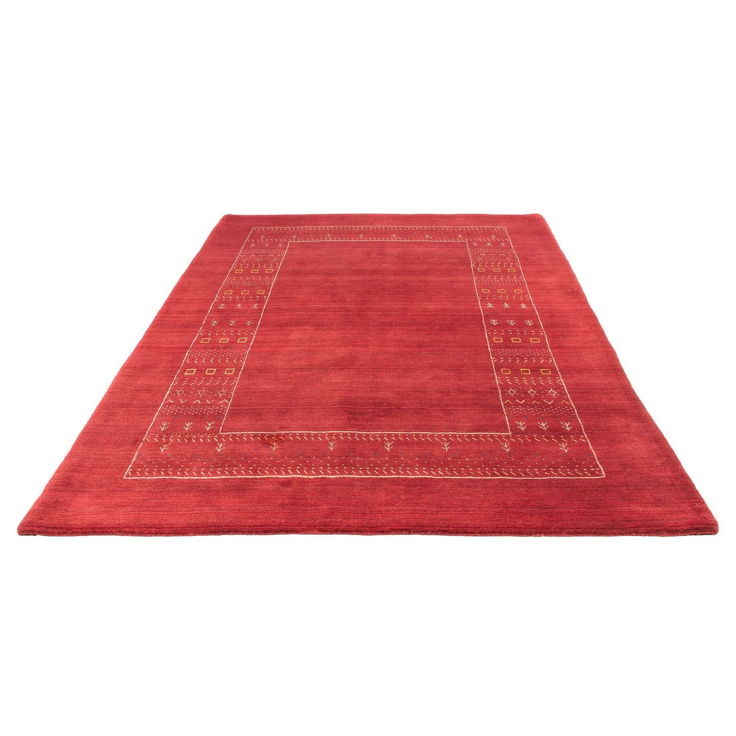 Alfombra Gabbeh - Loribaft Softy - 240 x 170 cm - rojo oscuro