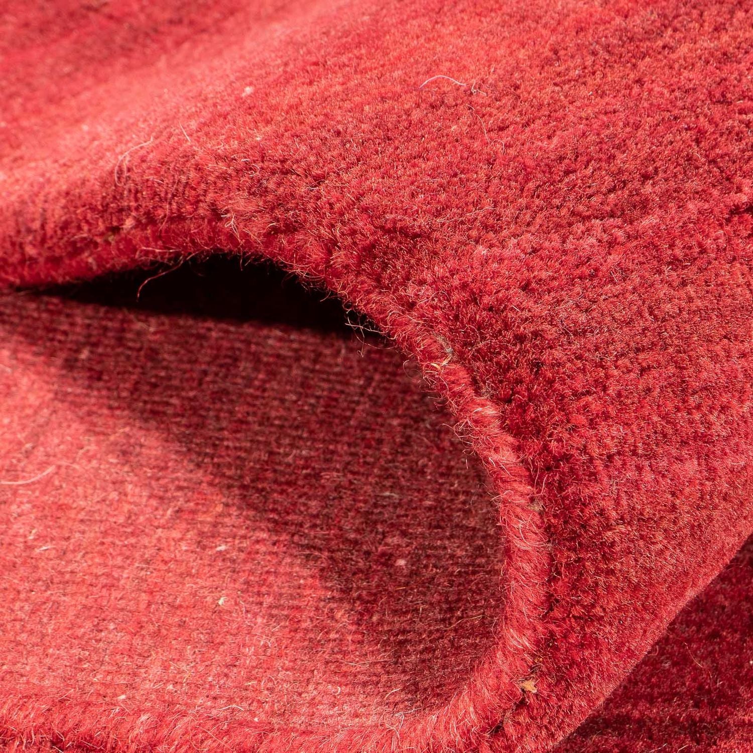 Alfombra Gabbeh - Loribaft Softy - 240 x 170 cm - rojo oscuro