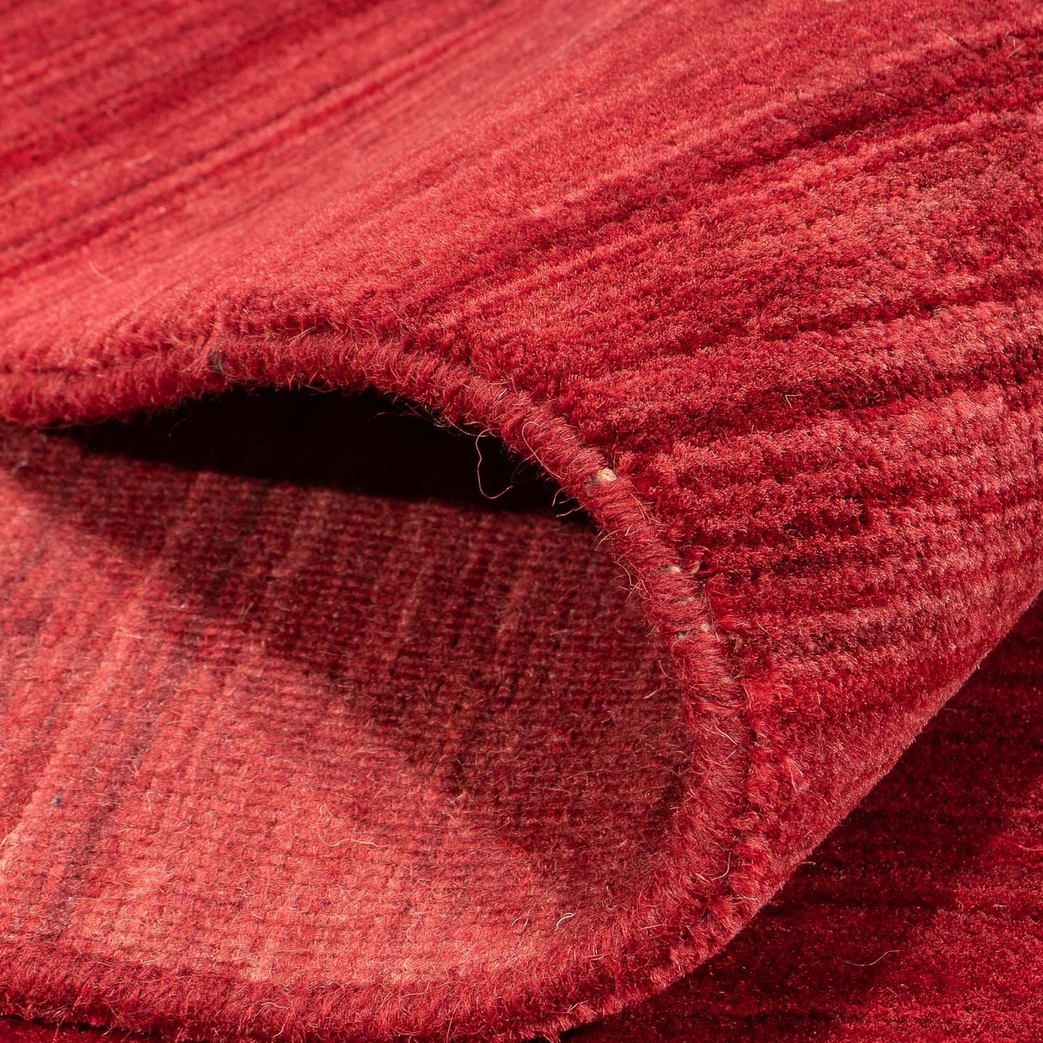 Alfombra Gabbeh - Loribaft Softy - 240 x 170 cm - rojo oscuro
