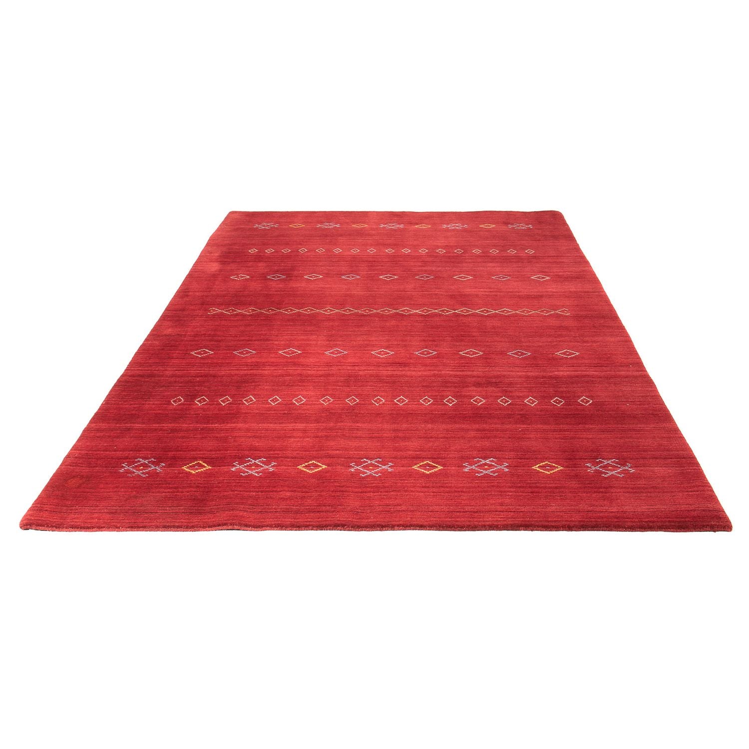 Alfombra Gabbeh - Loribaft Softy - 240 x 170 cm - rojo oscuro