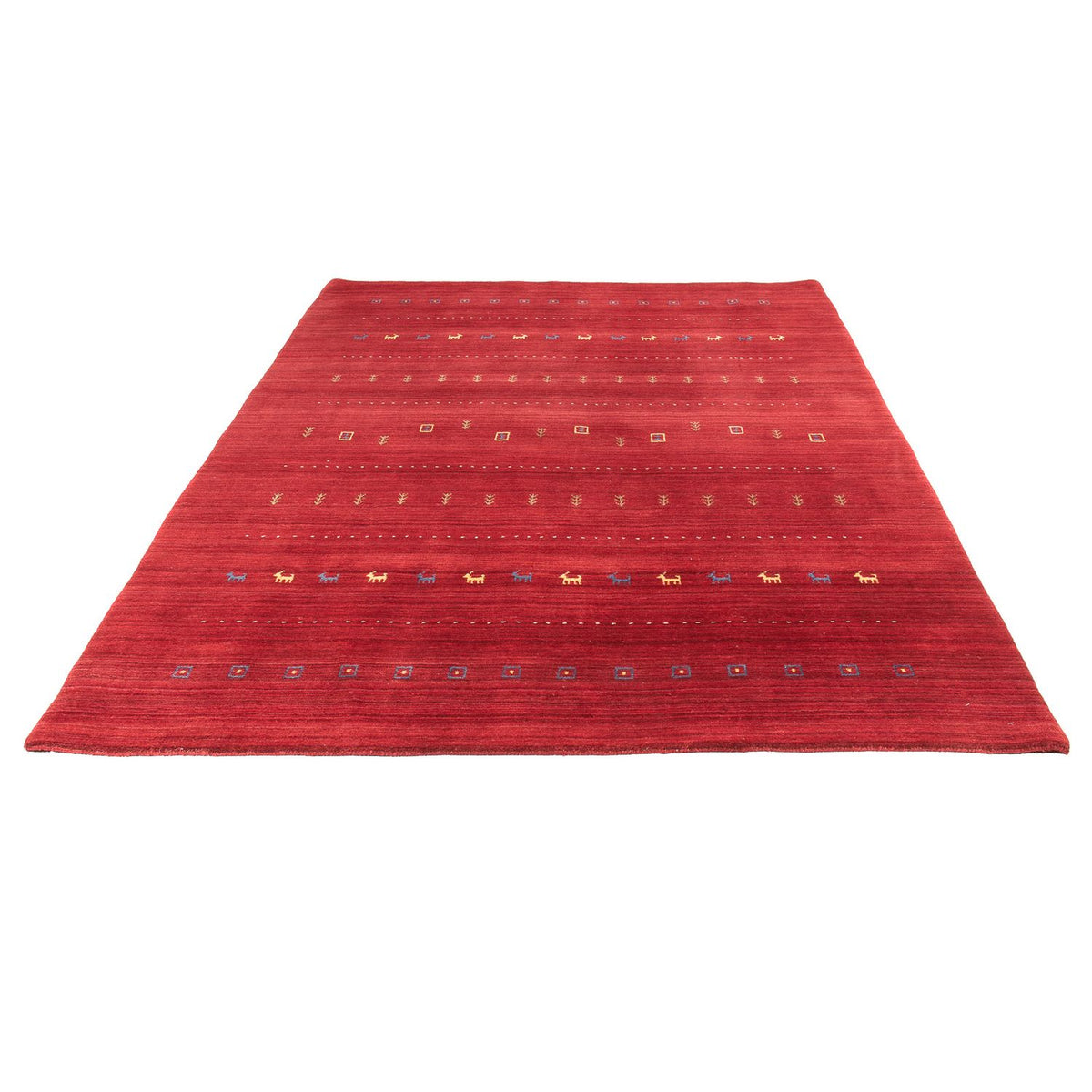 Alfombra Gabbeh - Loribaft Softy - 240 x 170 cm - rojo oscuro