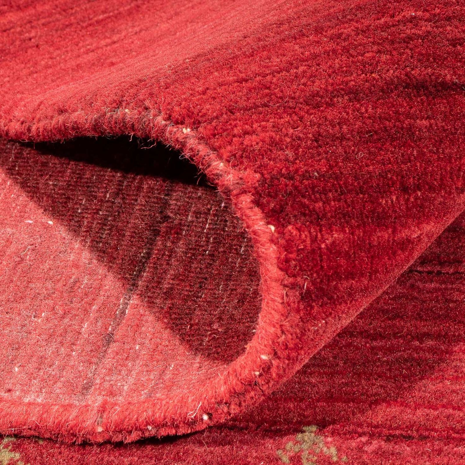 Alfombra Gabbeh - Loribaft Softy - 240 x 170 cm - rojo oscuro