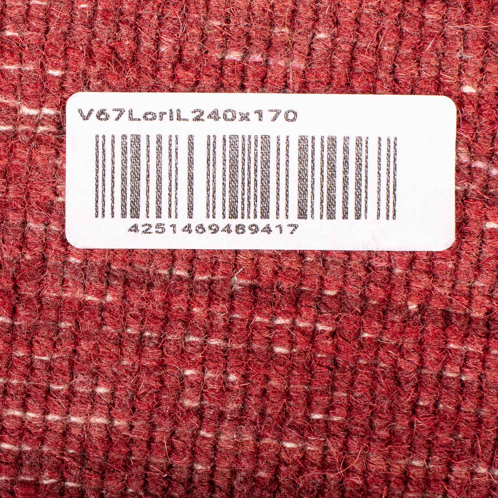 Alfombra Gabbeh - Loribaft Softy - 240 x 170 cm - rojo oscuro