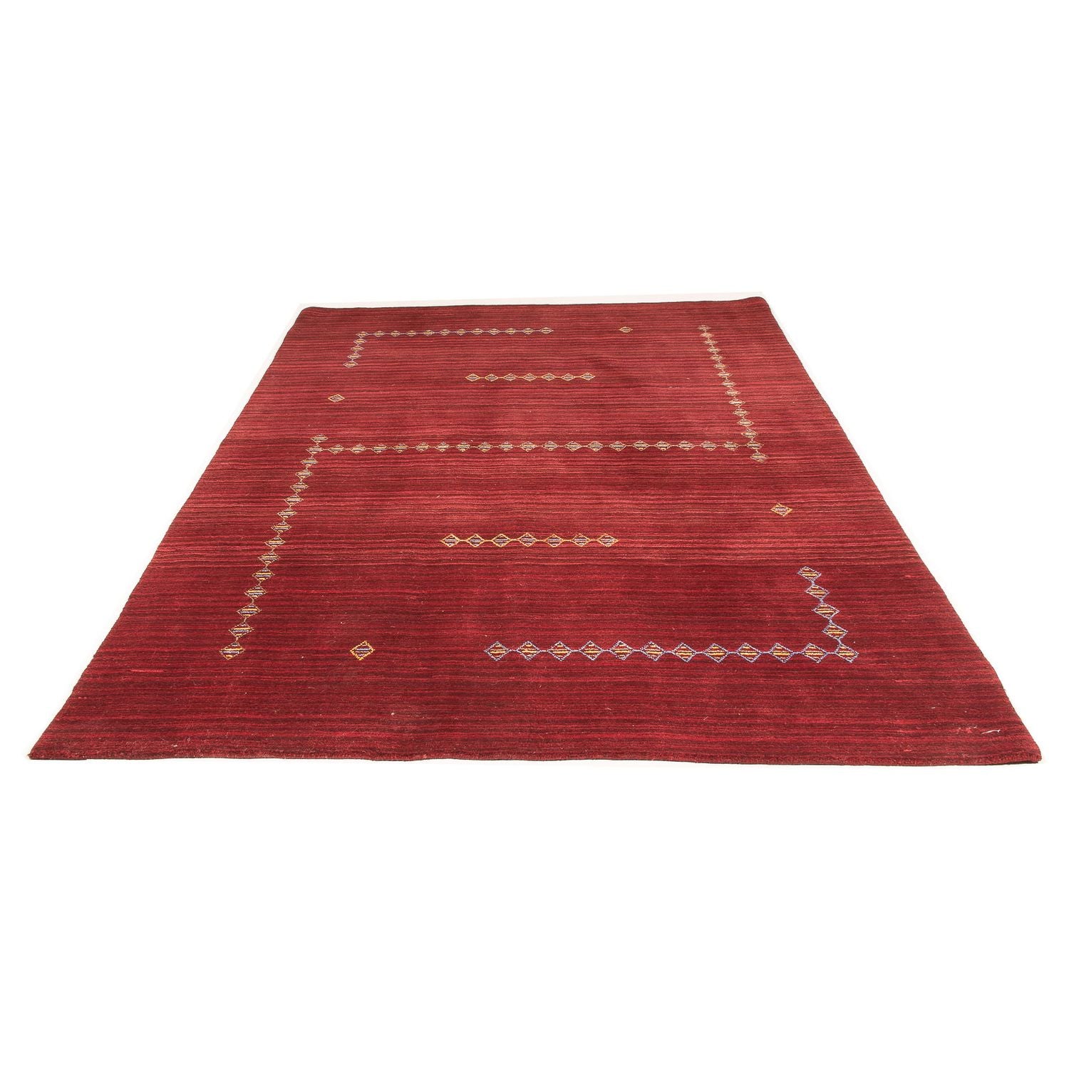 Alfombra Gabbeh - Loribaft Softy - 240 x 170 cm - rojo oscuro