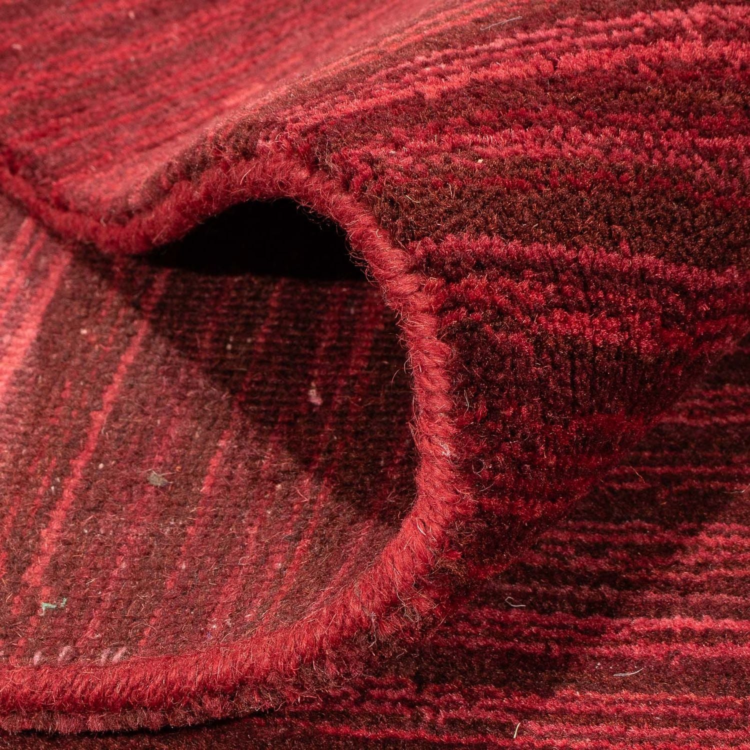 Alfombra Gabbeh - Loribaft Softy - 240 x 170 cm - rojo oscuro