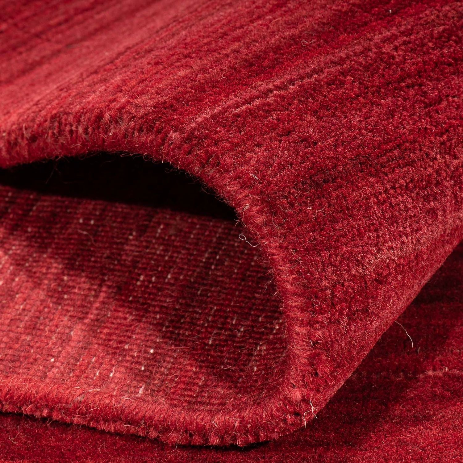 Alfombra Gabbeh - Loribaft Softy - 240 x 170 cm - rojo oscuro