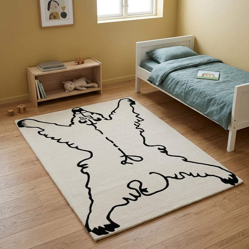 Oso Sendero del Bosque Alfombra Infantil