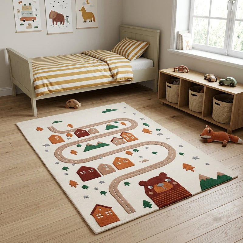 Oso Calle de Juegos Alfombra Infantil