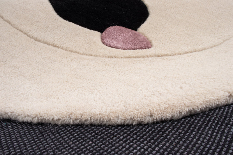 Kinderteppich Panda rund
