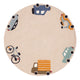 Coches Alfombra Infantil Redondo