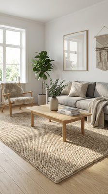 Alfombra de lana - Bola de fieltro - Mosaik - rectángulo